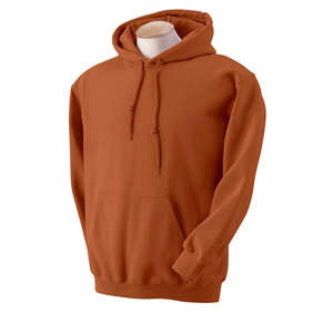 Gildan 9.3 oz 50/50 Ultra Blend Hooded Pullover - Dark/Color Orange, Texas
