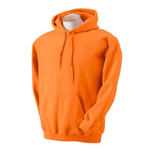 Gildan 9.3 oz 50/50 Ultra Blend Hooded Pullover - Dark/Color Orange, Safety