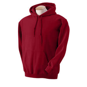 Gildan 9.3 oz 50/50 Ultra Blend Hooded Pullover - Dark/Color Red, Cardinal
