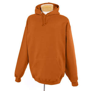 Jerzees 9 oz 50/50 Super Sweats Nublend Hooded Pullover - Dark/Color Orange, Texas