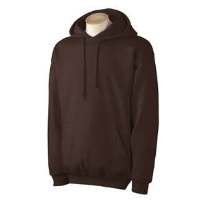 Gildan 9.5 oz 80/20 Ultra Blend Pullover Hood - Dark/Color Chocolate, Dark