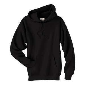 Hanes 10 oz 90/10 Ultimate Cotton Printpro Pullover Hood - Dark/Color Black