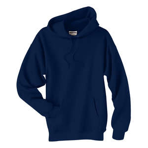 Hanes 10 oz 90/10 Ultimate Cotton Printpro Pullover Hood - Dark/Color Blue, Navy