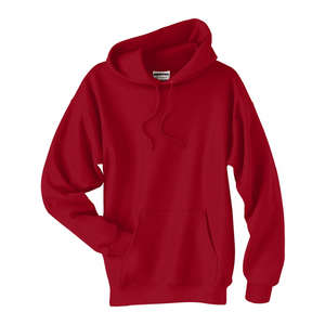 Hanes 10 oz 90/10 Ultimate Cotton Printpro Pullover Hood - Dark/Color Red, Deep