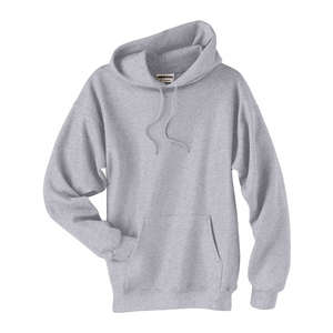Hanes 10 oz 90/10 Ultimate Cotton Printpro Pullover Hood - Light/Heather Gray, Ash