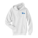 Logo Hooded Sweatshirts - Hanes 10 oz 90/10 Ultimate Cotton Printpro Pullover Hood - White/Neutral