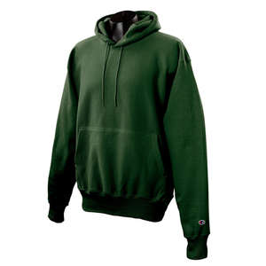 Champion 12 oz Reverse Weave Hooded Fleece - Dark/Color Green, Dark