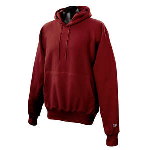 Champion 12 oz Reverse Weave Hooded Fleece - Dark/Color Maroon