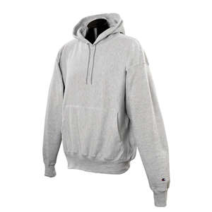 Champion 12 oz Reverse Weave Hooded Fleece - Light/Heather Silver