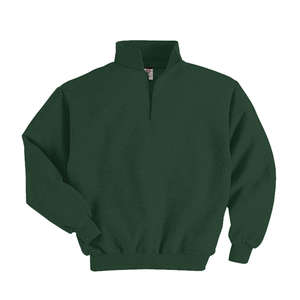 Jerzees 9.3 oz 50/50 Nublend 1/4-Zip Sweatshirt - Dark/Color Green, Forest