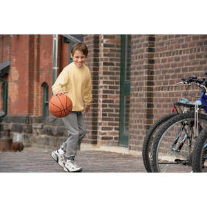 Jerzees Youth 8 oz 50/50 Nublend Fleece Crew - Dark/Color Yellow, Haze