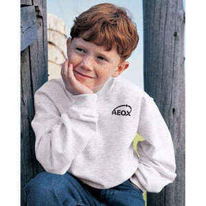 Custom Promotional Jerzees Youth 8 oz 50/50 Nublend Fleece Crew - White/Neutral