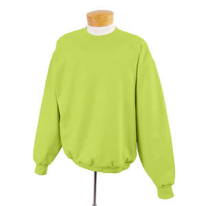 Jerzees 8 Oz 50/50 Nublend Fleece Crew - Dark/Color Green, Safety