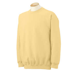 Gildan 7.75 oz 50/50 Fleece Crew - Dark/Color Yellow, Haze