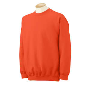 Gildan 7.75 oz 50/50 Fleece Crew - Dark/Color Orange
