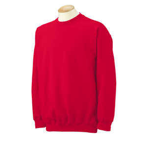 Gildan 7.75 oz 50/50 Fleece Crew - Dark/Color Red
