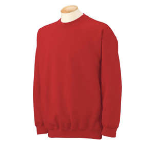 Gildan 7.75 oz 50/50 Fleece Crew - Dark/Color Red, Cherry