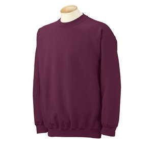 Gildan 7.75 oz 50/50 Fleece Crew - Dark/Color Maroon