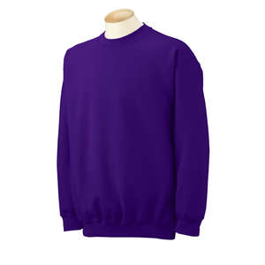 Gildan 7.75 oz 50/50 Fleece Crew - Dark/Color Purple