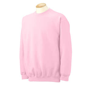 Gildan 7.75 oz 50/50 Fleece Crew - Dark/Color Pink, Light