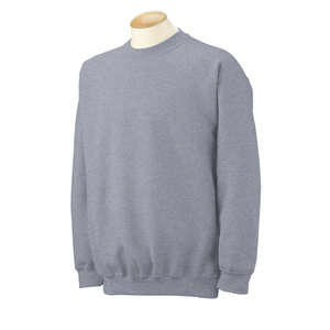 Gildan 7.75 oz 50/50 Fleece Crew - Light/Heather Gray, Sport