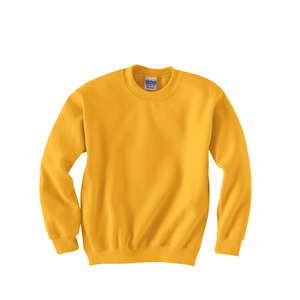 Gildan Youth 7.75 oz 50/50 Fleece Crew - Dark/Color Gold