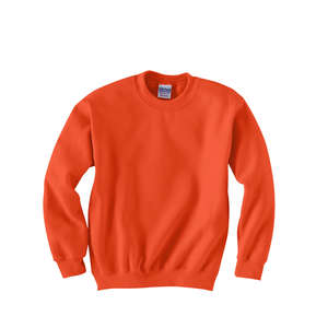 Gildan Youth 7.75 oz 50/50 Fleece Crew - Dark/Color Orange