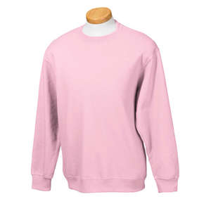 Fruit of the Loom 8 Oz. 50/50 Fleece Crew - Dark/Color Pink, Classic