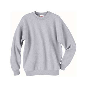 Hanes 7.8 oz 50/50 Fleece Comfort Blend Crew - Light/Heather Gray, Ash