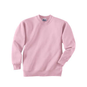 Hanes Youth 7.8 Oz. 50/50 Fleece Comfort Blend Crew - Dark/Color Pink, Pale
