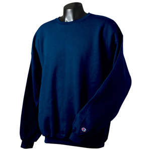 Champion 9 oz 50/50 Fleece Crew - Dark/Color Blue, Navy