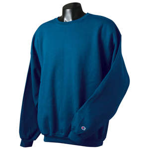Champion 9 oz 50/50 Fleece Crew - Dark/Color Blue, Royal