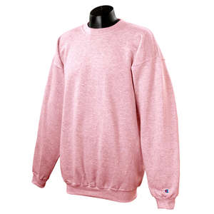Champion 9 oz 50/50 Fleece Crew - Dark/Color Pink, Pale