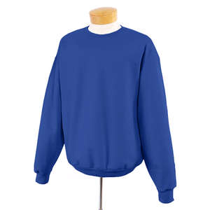 Jerzees 9 oz 50/50 Super Sweats Nublend Crew - Dark/Color Blue, Royal