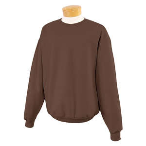 Jerzees 9 oz 50/50 Super Sweats Nublend Crew - Dark/Color Brown, Classic