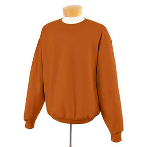Jerzees 9 oz 50/50 Super Sweats Nublend Crew - Dark/Color Orange, Texas