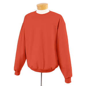 Jerzees 9 oz 50/50 Super Sweats Nublend Crew - Dark/Color Orange, Burnt