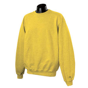 Champion 9.7 oz Cotton Max Crew - Dark/Color Yellow, Varsity