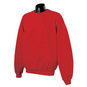 Champion 9.7 oz Cotton Max Crew - Dark/Color Scarlet