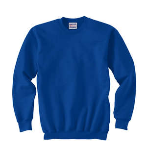 Hanes 90/10 Ultimate Cotton Crew - Dark/Color Blue, Deep Royal