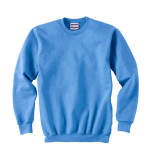Hanes 90/10 Ultimate Cotton Crew - Dark/Color Blue, Carolina