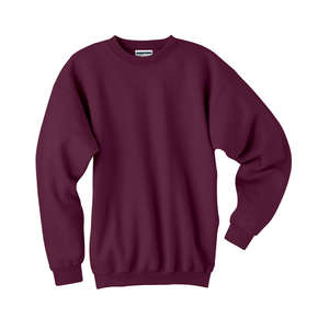 Hanes 90/10 Ultimate Cotton Crew - Dark/Color Maroon