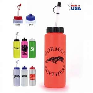 Sports Bottle with Flexible Frosted Straw - 32 oz. 