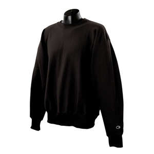 Champion 12 oz Reverse Weave Fleece Crew - Dark/Color Black