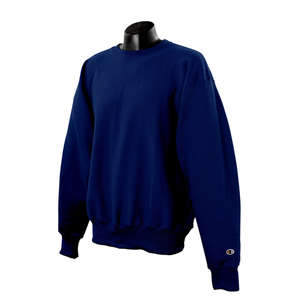 Champion 12 oz Reverse Weave Fleece Crew - Dark/Color Blue, Navy