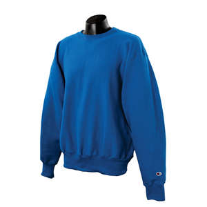 Champion 12 oz Reverse Weave Fleece Crew - Dark/Color Blue, Team