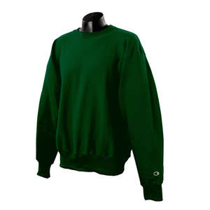 Champion 12 oz Reverse Weave Fleece Crew - Dark/Color Green, Dark