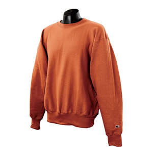 Champion 12 oz Reverse Weave Fleece Crew - Dark/Color Red, Canyon