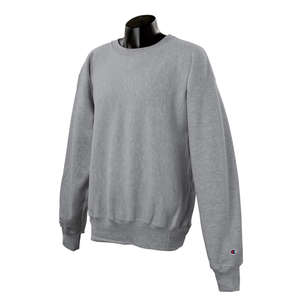 Champion 12 oz Reverse Weave Fleece Crew - Light/Heather Gray, Oxford