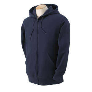 Fruit of the Loom Full Zip Hooded Sweatshirt - Dark/Color Blue, Navy